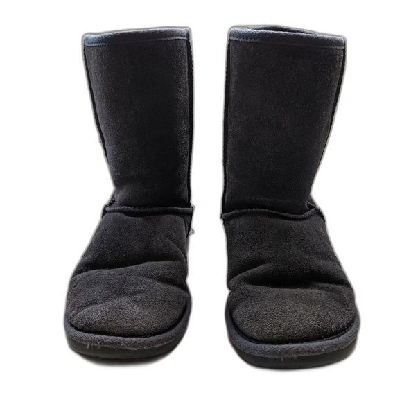 Minnetonka Suede Sheepskin & Wool Olympia Short Boots Gray 8 - Picture 5 of 13